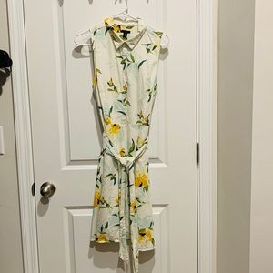 Ann Taylor tea length dress. Cotton with tie. Worn once